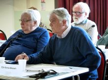 Photo of three of the councillors who voted against (l-r): Ken Dando, Ernie Brown and (in background) Dave Hockey.