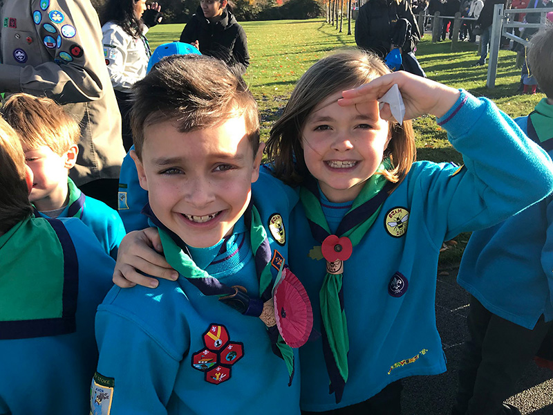 Members of 1st Bradley Stoke Scout Group.