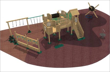 Visualisation of proposed new play equipment.