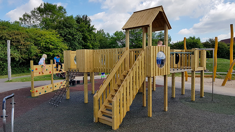 Photo of new play equipment.