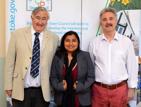 Photo of the three new Conservative members (l-r): Michael Hill, Nikki Hallur and Ed Rose.