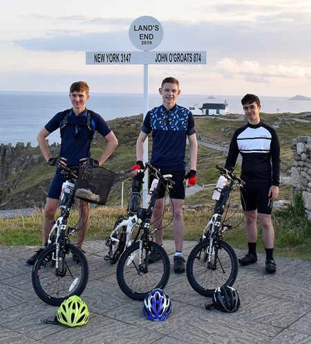 Photo of (l-r) Ryan Edwards, Scott Warburton and Alessandro Bufalino at Land's End.