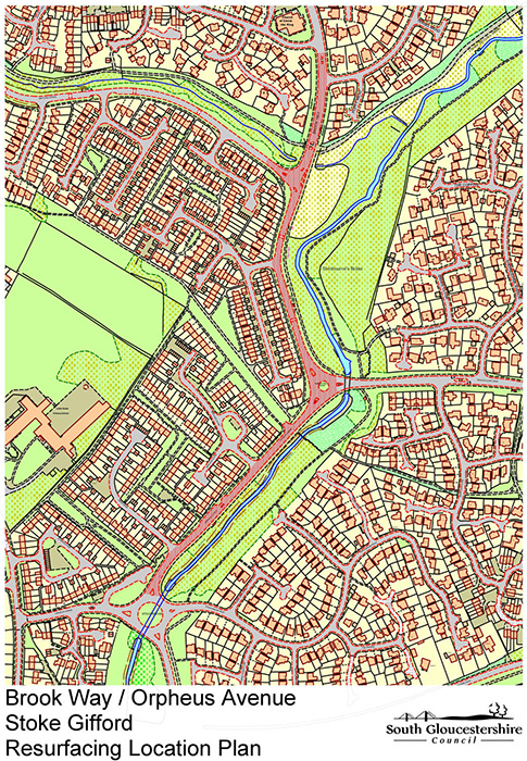 Brook Way and Orpheus Avenue resurfacing plan (August 2020).