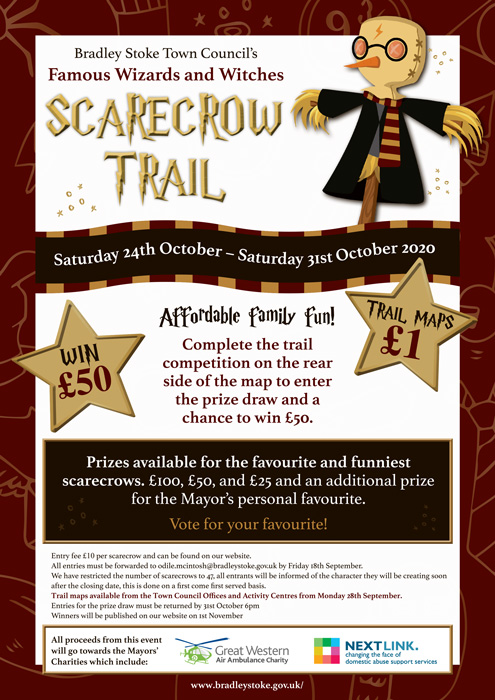 Poster promoting the Scarecrow Trail.