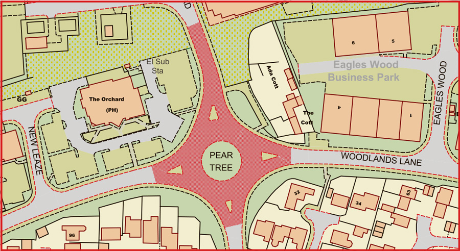 Map showing extent of resurfacing works.