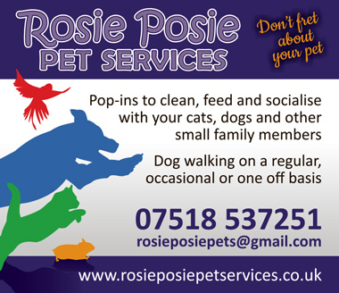 Rosie Posie Pet Services, serving north Bristol and South Gloucestershire.