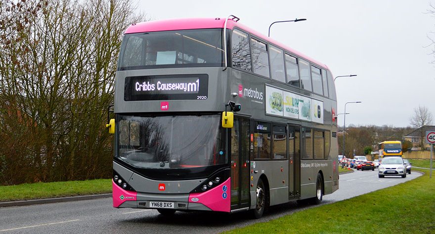 Photo of an M1 MetroBus vehicle.