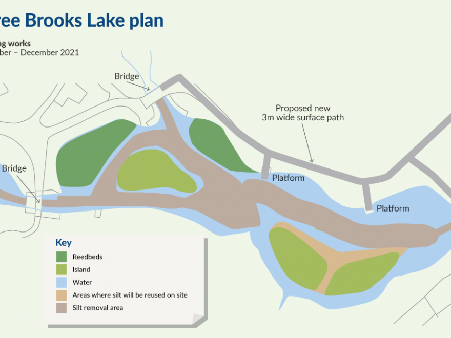 Map showing detail of desilting works.